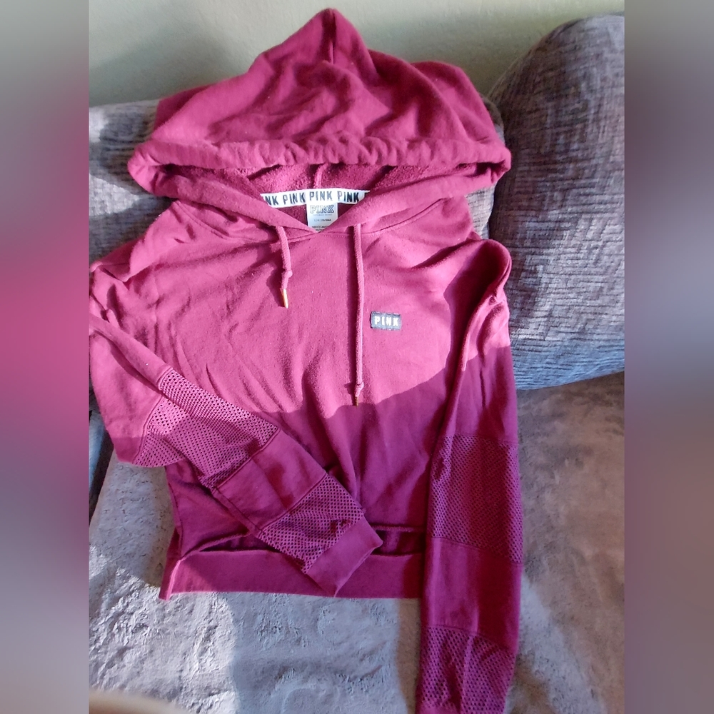 Pink Crop top Hoodie
